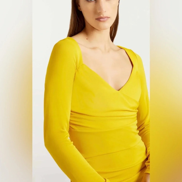Cinq a Sept MIAH DRESS in pineapple yellow - Picture 3 of 6